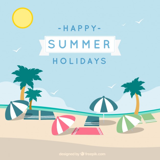 626x626 Happy Summer Holidays Card Vector Free Download