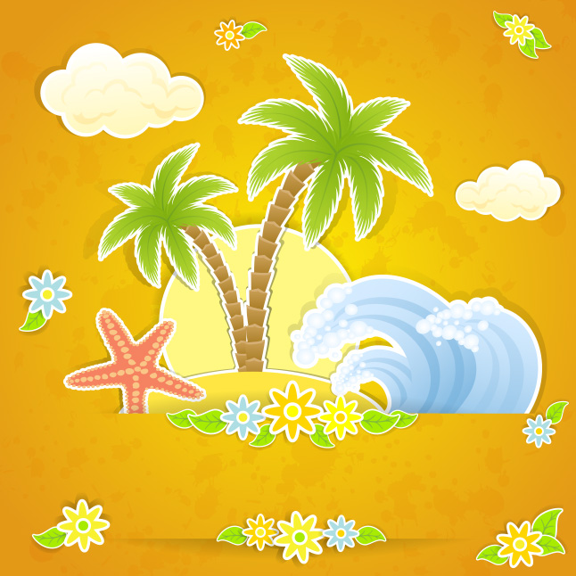 646x646 Summer Holiday Card Vector Vector Art Graphics