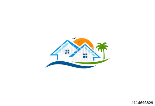 500x342 Hotel Beach Holiday Logo Stock Image And Royalty Free Vector