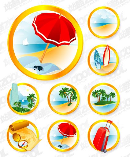 425x515 Free Seaside Holiday Icons Clipart And Vector Graphics