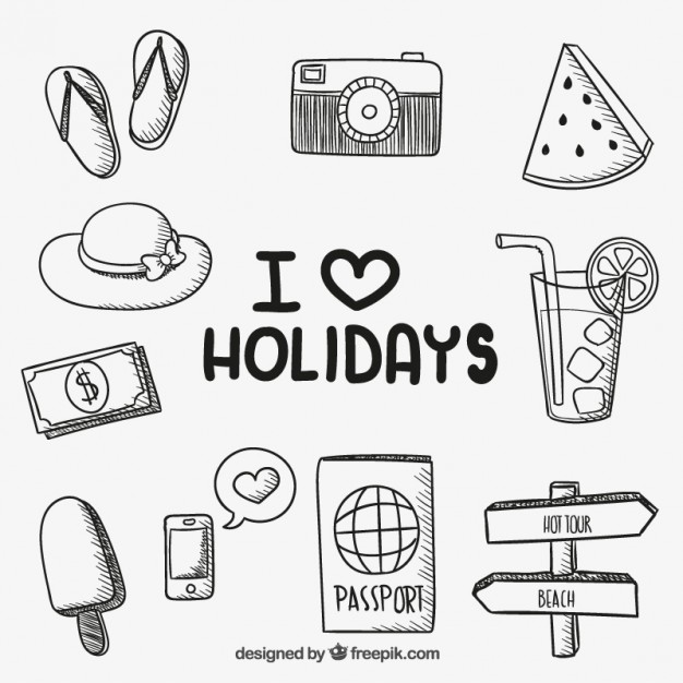 626x626 Hand Drawn Holiday Icons Vector Free Download