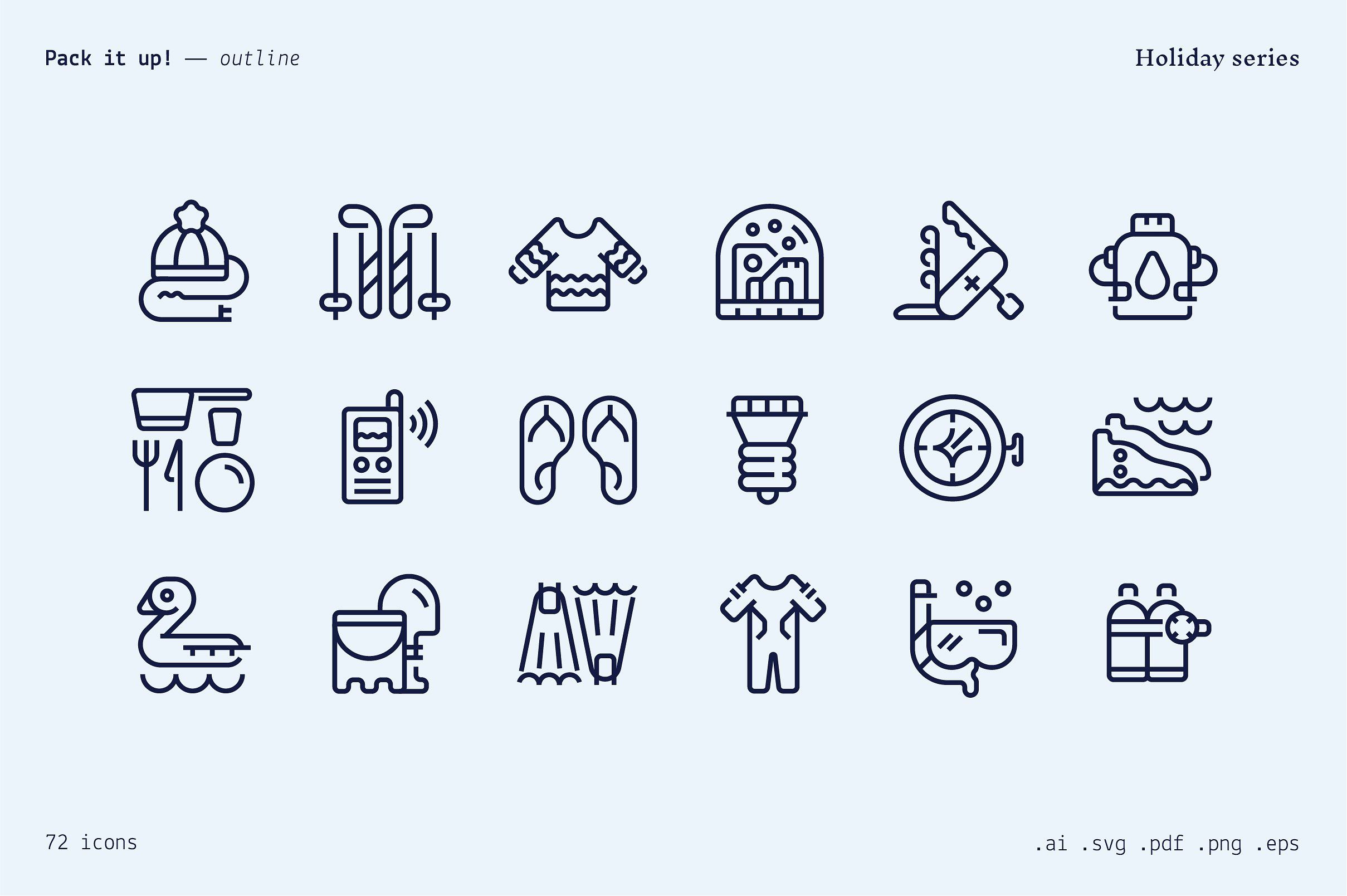 2418x1609 Pack It Up! Holiday Icons