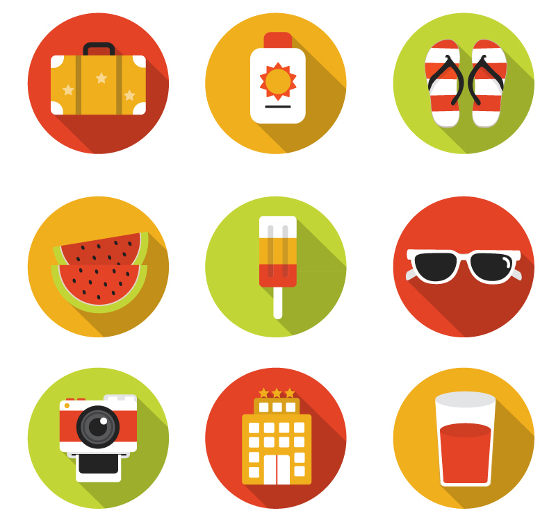 800x752 Preview Round Summer Holiday Icon Vector