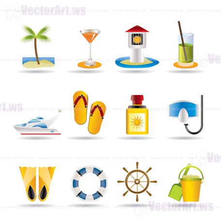 456x456 Sea, Marine And Holiday Icons
