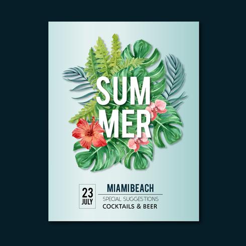 490x490 Summer Poster Design Holiday Party On The Beach Sea Sunshine