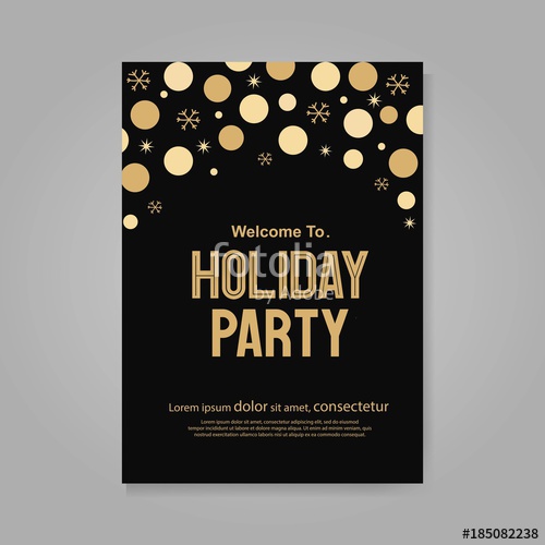 500x500 Vector Illustration Design For Holiday Party And Happy New Year