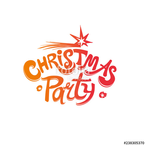500x500 Christmas Party Logo Pattern For The Holiday Party Handwritten
