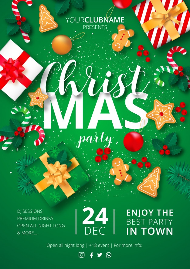 626x885 Christmas Party Vectors, Photos And Free Download