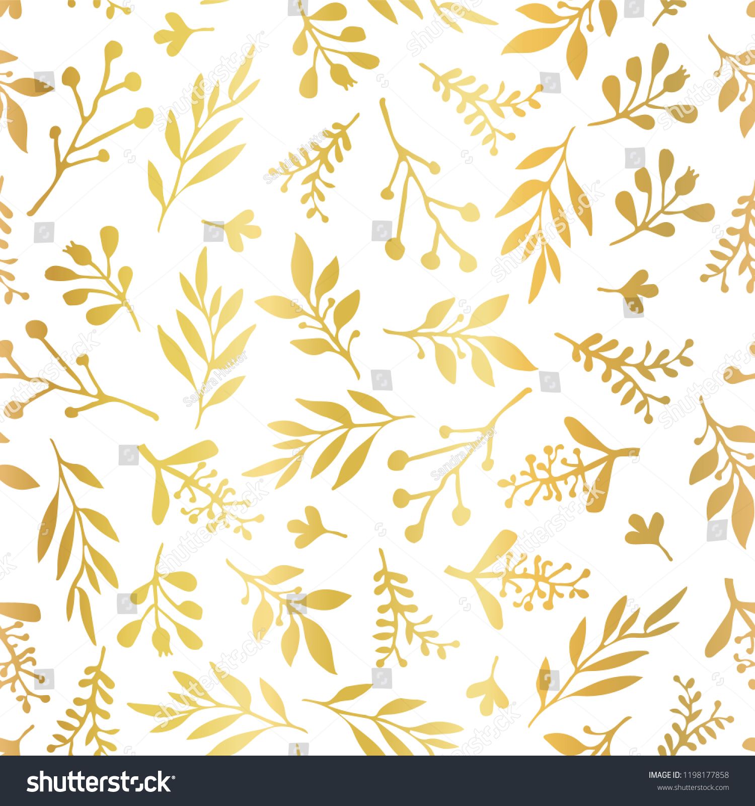 Gold Foil Florals Seamless Vector Background Golden Abstract 1500x1600 Gold Foil Florals Seamless Vector Background Golden Abstract