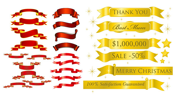 600x325 Holiday Ribbon Vector Material Free Vectors Ui Download