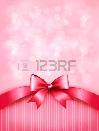339x450 Stock Vector Beauty Pink, Bows, Ribbon