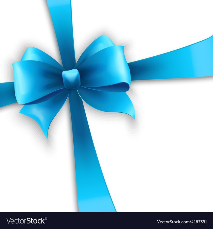 735x789 Vector Ribbon Vector Invitation Card With Blue Holiday Ribbon
