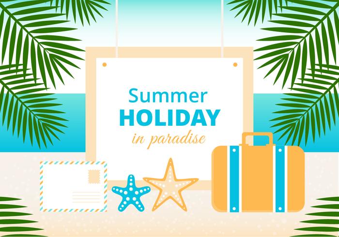 700x490 Summer Holiday Vector Background