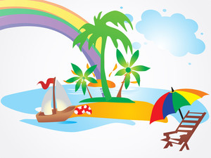 300x225 Summer Holiday Vector Royalty Free Stock Image