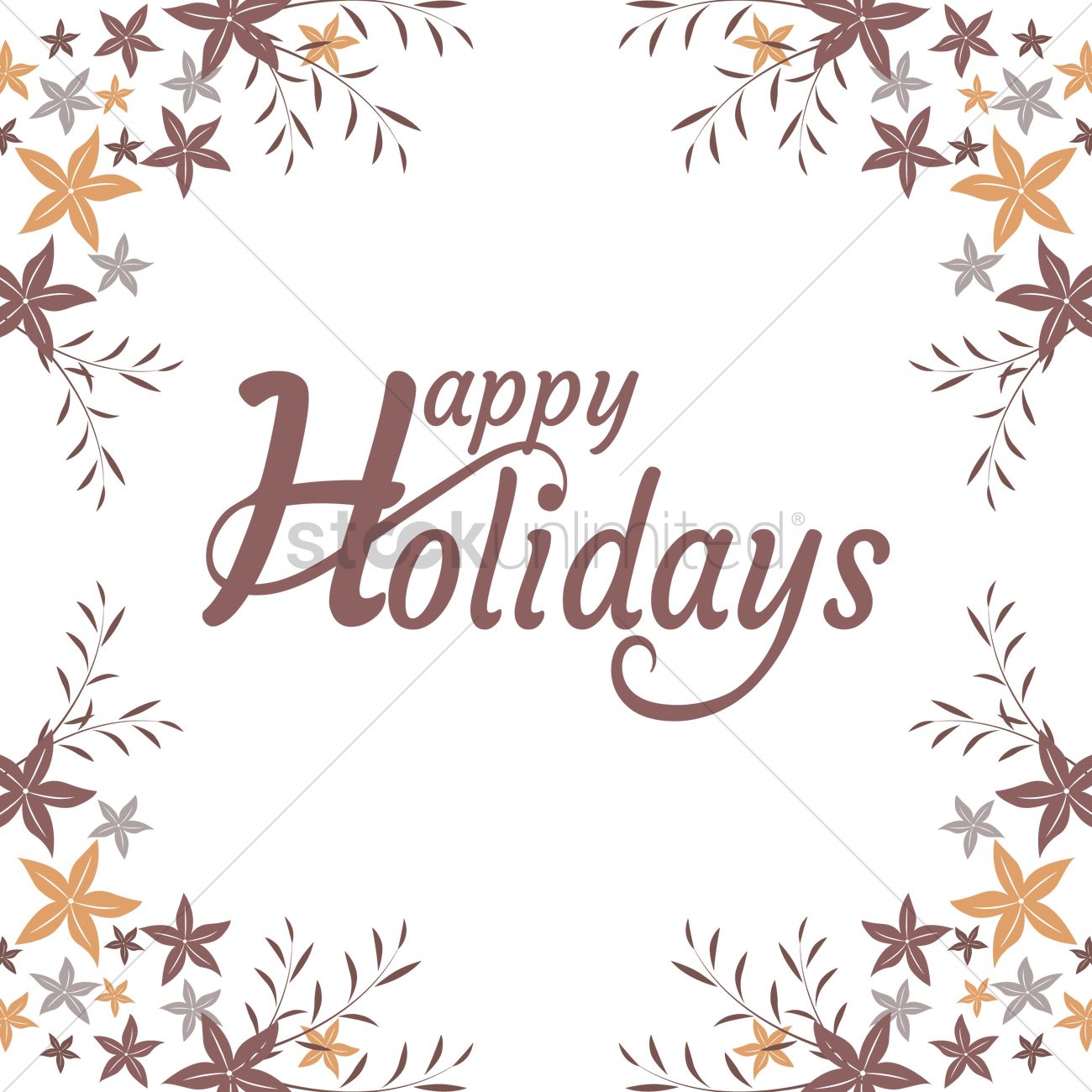 1300x1300 Free Happy Holidays Vector Image