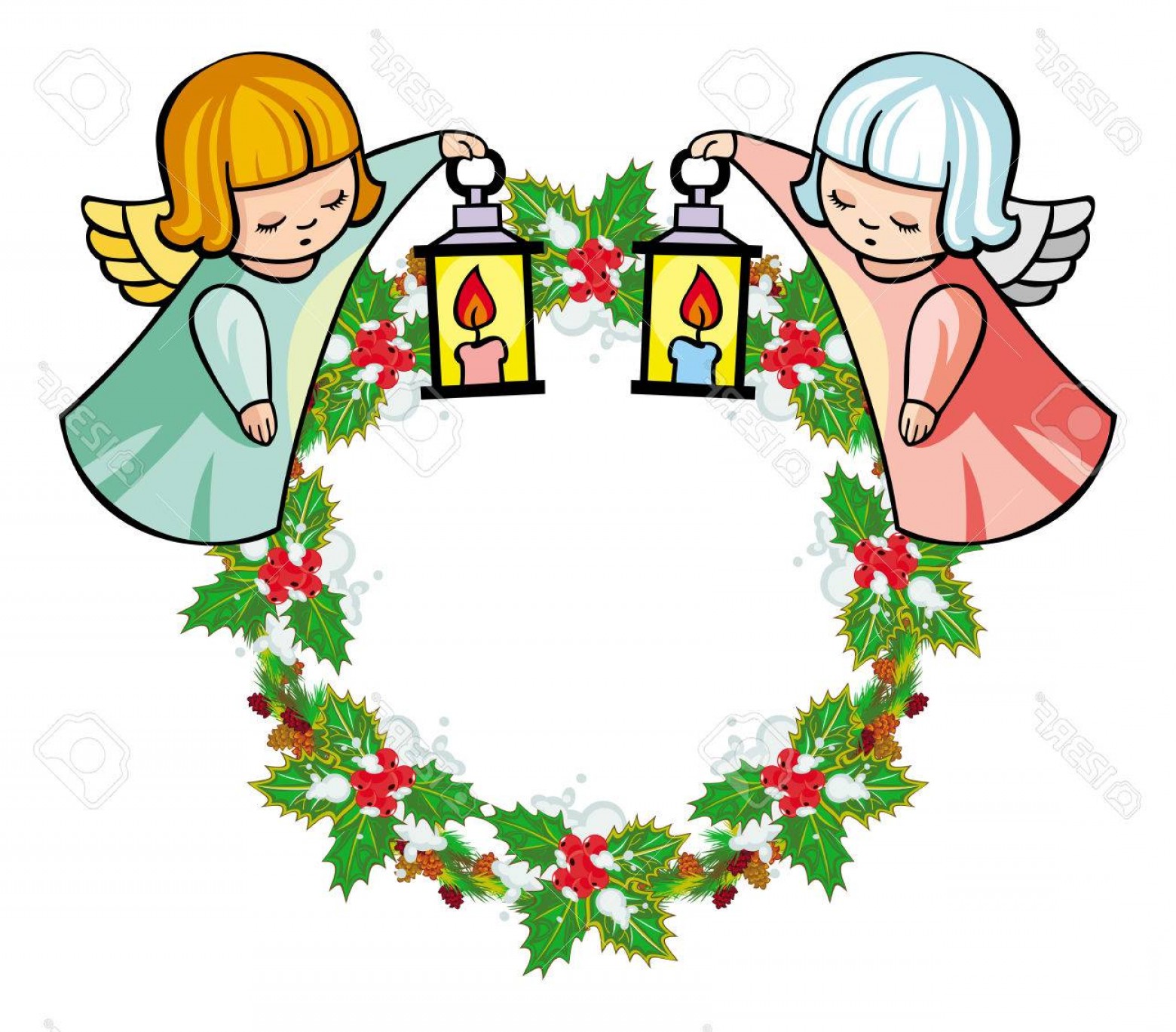 1560x1369 Garland Ornaments Vector Art Studiogrfx
