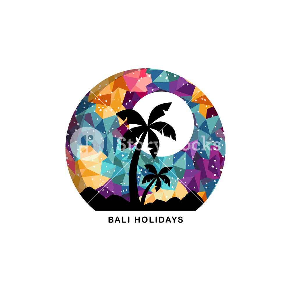 1000x1000 Beach Time Tropical Island Summer Vacation Vector Art Logo