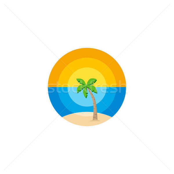600x600 Summer Holiday Vacation Theme Vector Art Vector Illustration