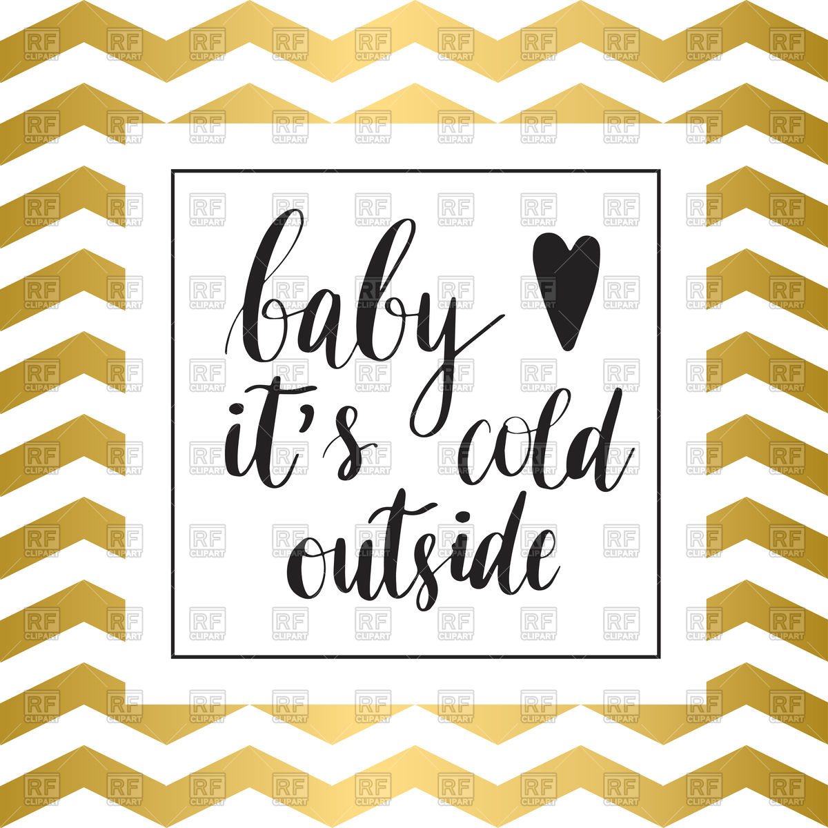 1200x1200 Baby It's Cold Outside Christmas Holiday Vector Image Of Fonts