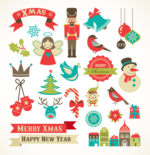 500x516 Cute Xmas Icons Mix Vector Graphics Free Download