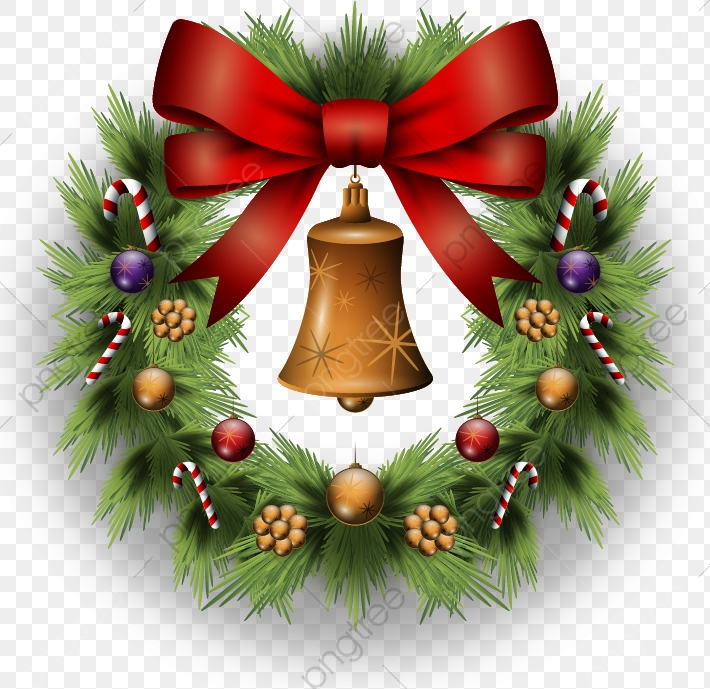 710x689 Matsuba Wreath, Wreath Vector, Matsuba Needle, Christmas Bells Png