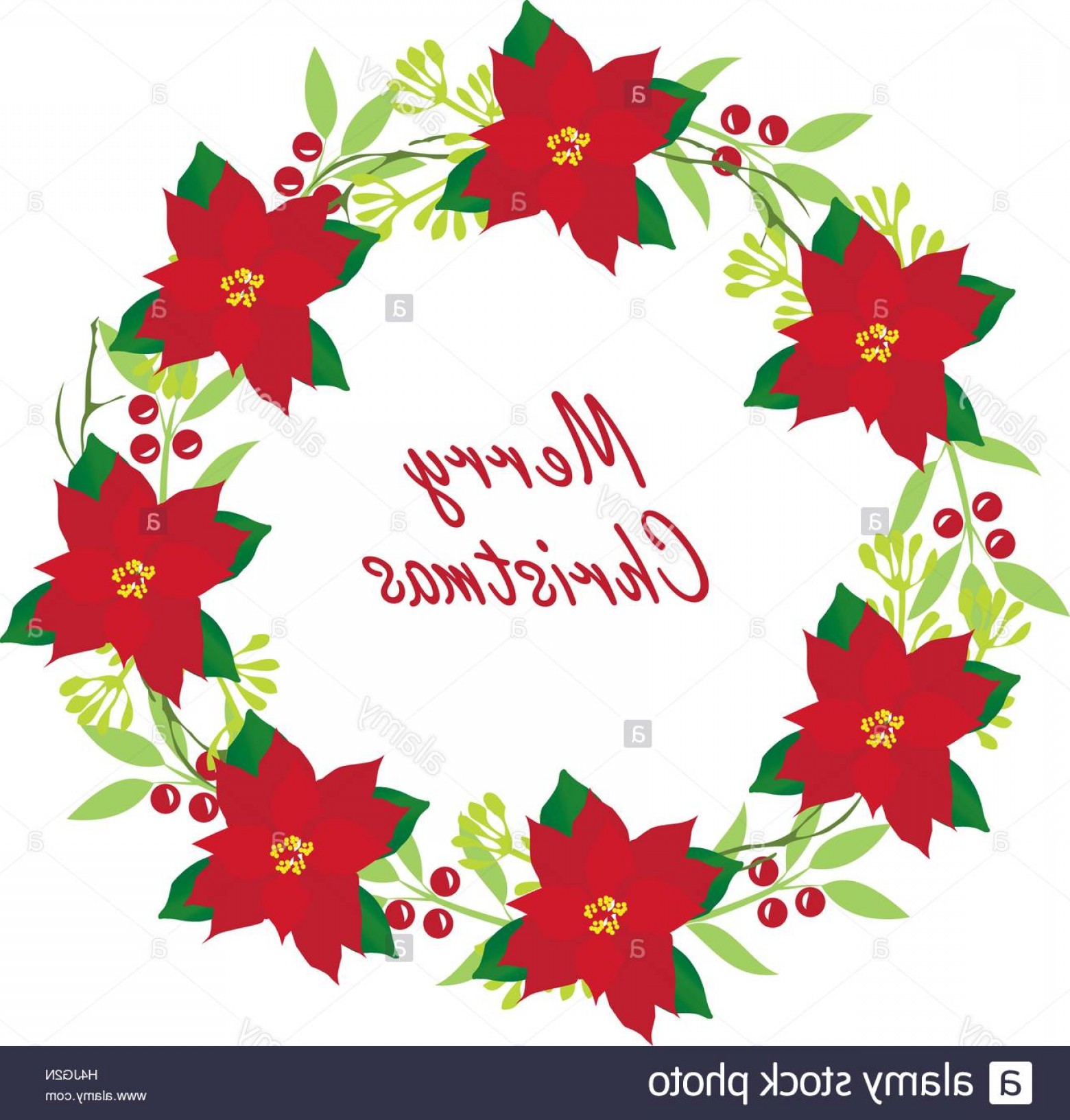 1560x1632 Stock Photo Vector Illustration Of Christmas Card Holiday Wreath