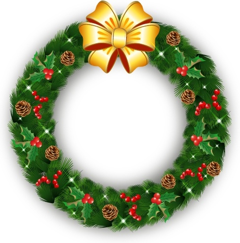 487x494 Christmas Wreath Free Vector In Adobe Illustrator