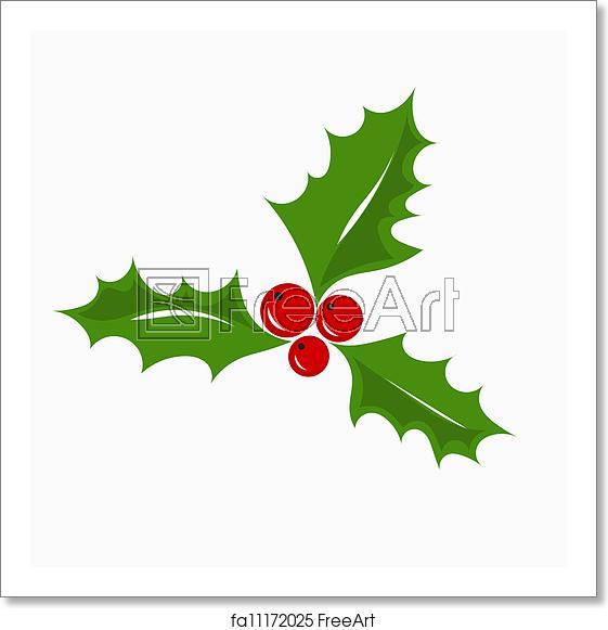 561x581 Free Art Print Of Christmas Holly Berry Christmas Symbol Holly