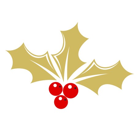 450x450 Gold Holly Berry Vector Illustration Royalty Free Vector Graphics