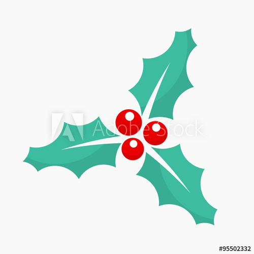 500x500 Holly Berry Vector Illustration