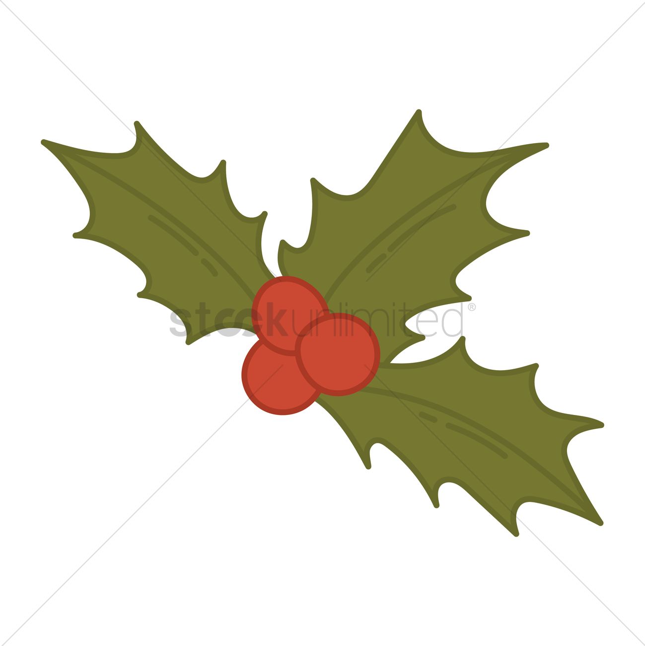 1299x1300 Christmas Holly Berry Vector Image