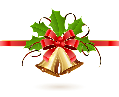 500x405 Christmas Holly Berry With Bells Vector Background Free Download