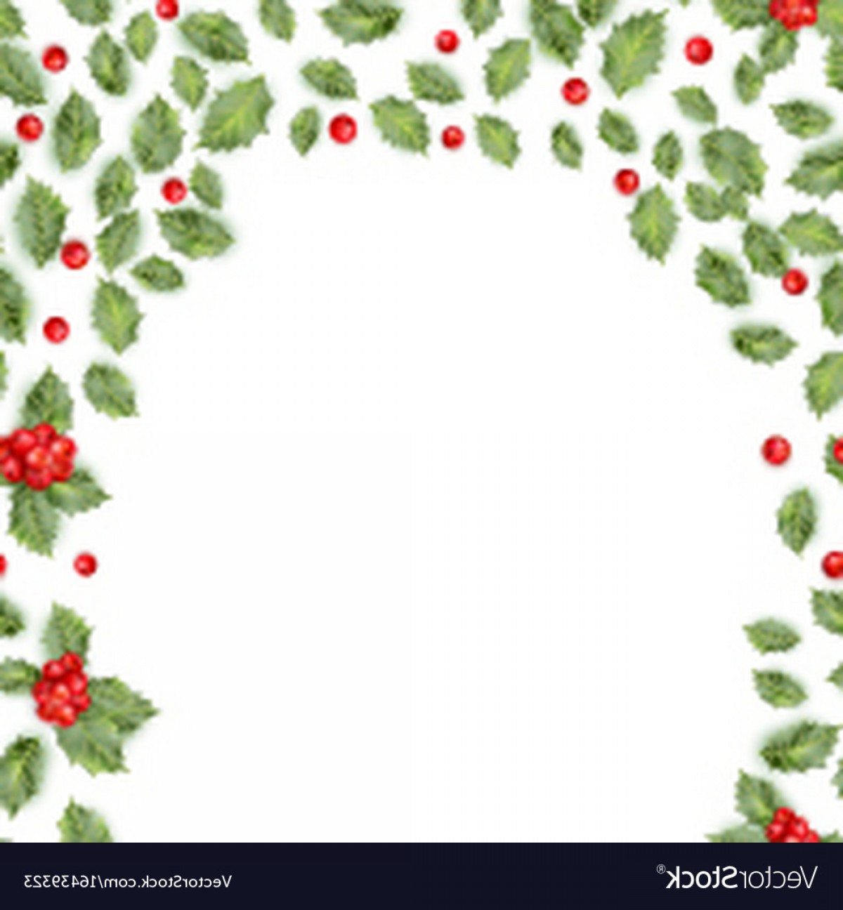 1200x1296 Christmas Holly Branch Border Vector Soidergi