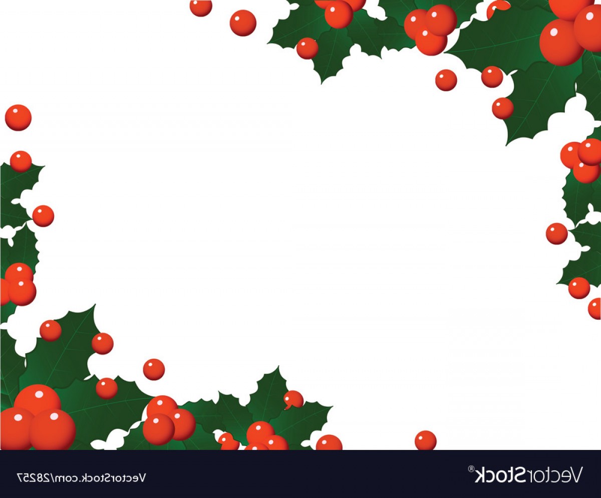 1200x994 Christmas Holly Landscape Border Vector Soidergi