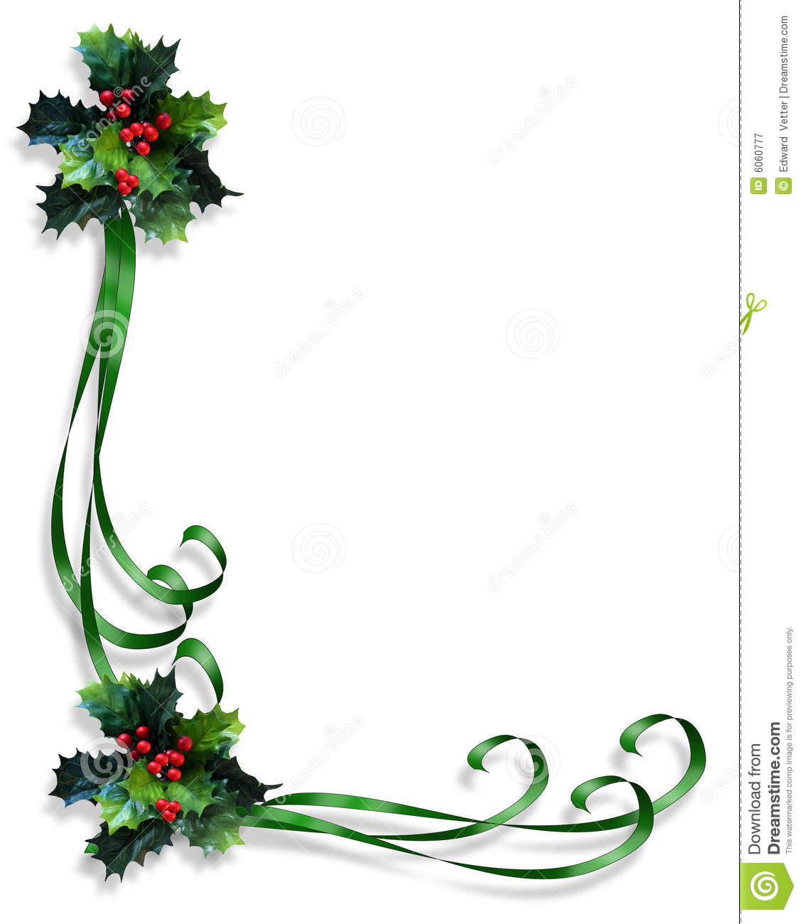 1130x1300 Free Clipart Christmas Holly Borders