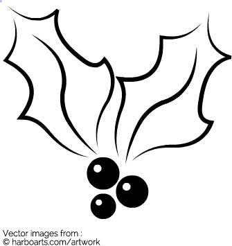 335x355 Download Christmas Holly Leaves And Berries