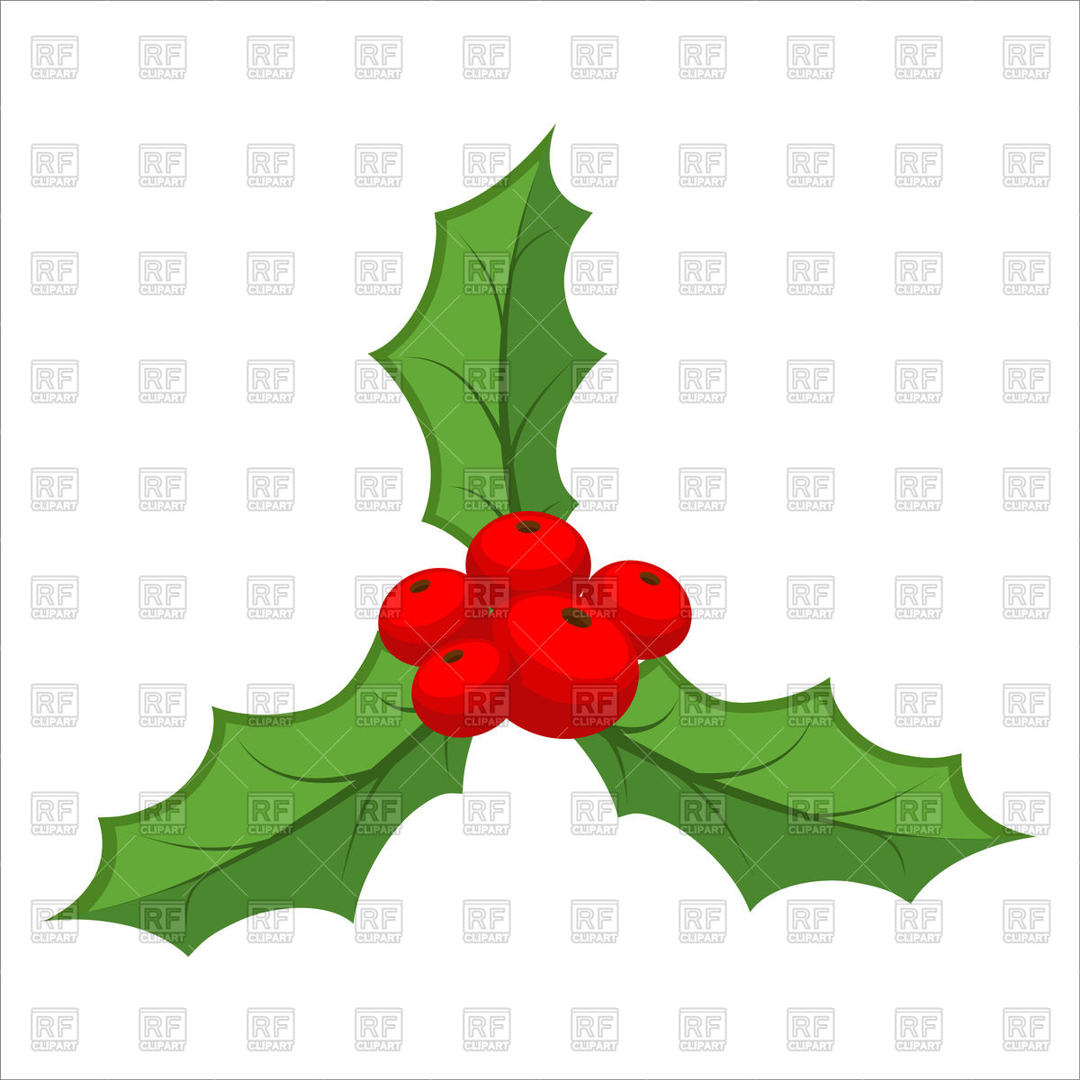 1200x1200 Sprig Of Mistletoe, Traditional Christmas Plant Vector Image
