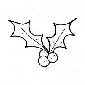 300x300 Vector Of Vintage Black And White Corner Border Of Christmas Holly