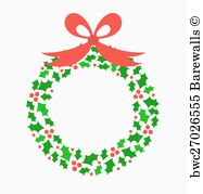 Holly Wreath Vector