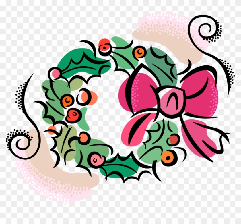 840x780 Vector Illustration Of Festive Season Christmas Holly