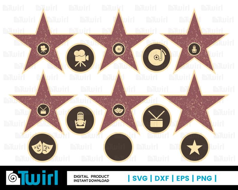 Hollywood Star Vector at Vectorified.com | Collection of Hollywood Star ...