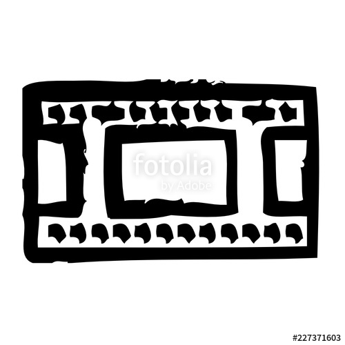 500x500 Film Strip Video Production Hollywood Film Cinema Vector Icon