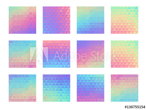 500x376 Vibrant Hologram Vector Background Set