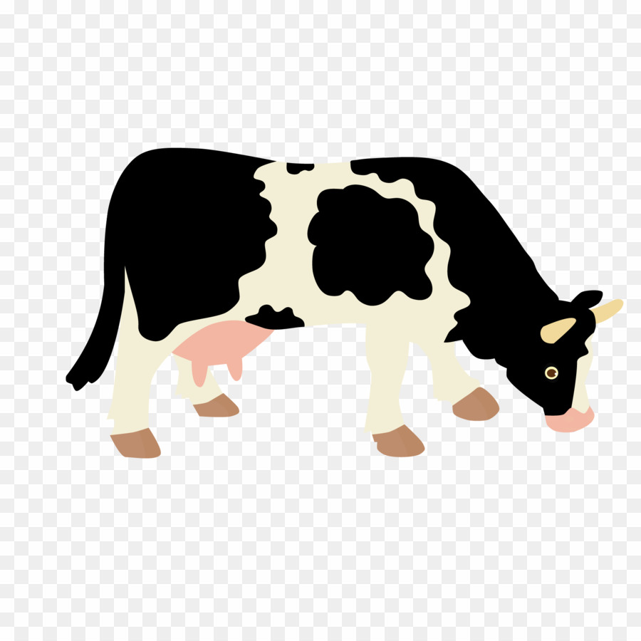 900x900 Png Vector Cow Holstein Friesian Cattle Dairy Cattle Clipart