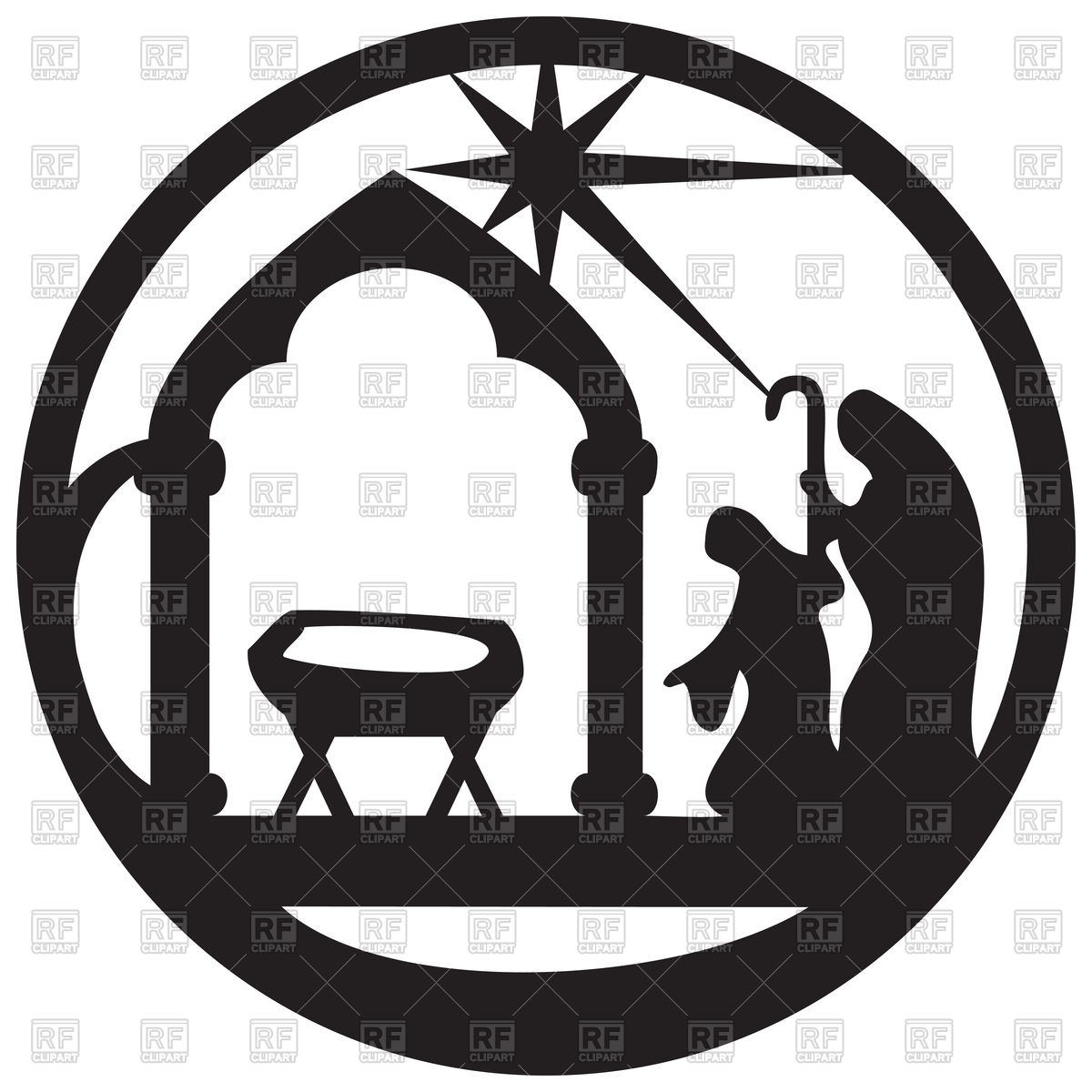 1200x1200 Adoration Of Magi Silhouette Icon Scene Of Holy Bible Vector