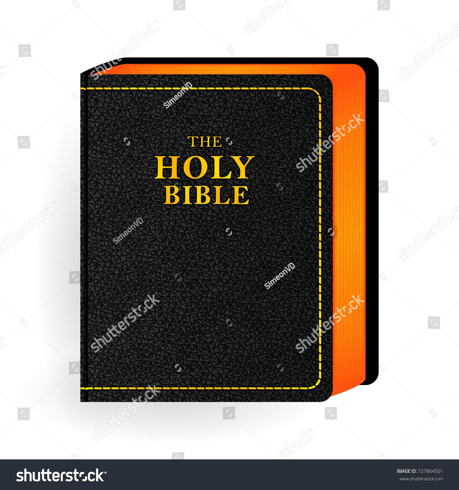 1500x1600 Holy Bible Vector Vintage Leather Black Book Isolated On White
