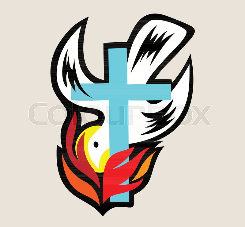 Holyspirit Fire With Cross, Art Vector Stock Vector Colourbox 800x740 Holyspirit Fire With Cross, Art Vector Stock Vector Colourbox