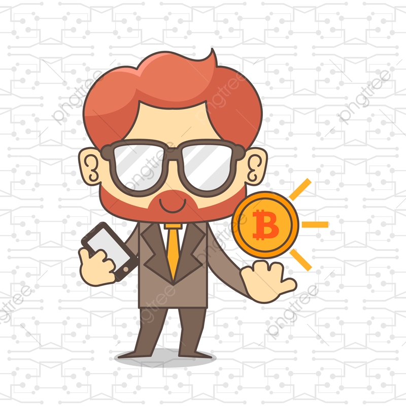 800x800 Hombre De Negocios Con Bitcoin Y Celular, Bitcoin, Hombre, Vector