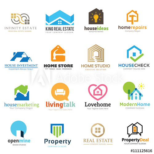 500x500 Home And Real Estate Logo Collection, House Logo, Diy Home,home