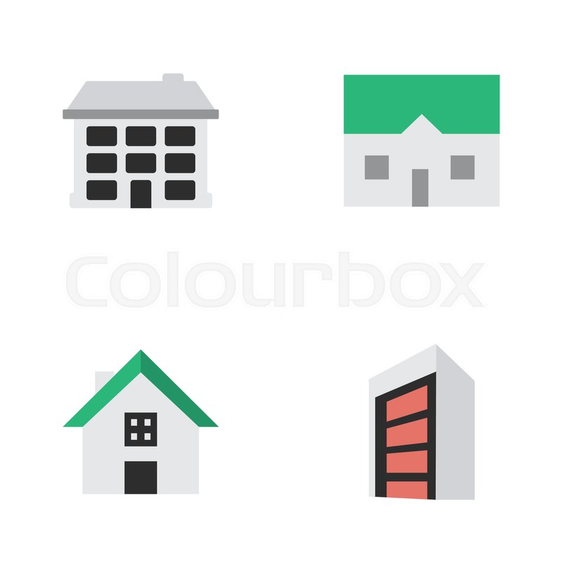 800x800 Elements House, Home, Construction And Stock Vector Colourbox